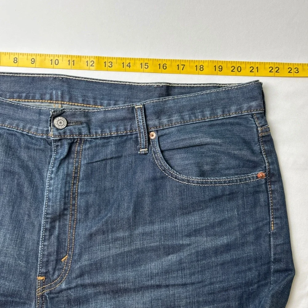 Levis Mens 527 Slim Bootcut Jeans Size 42x30 Dark Wash Blue Cotton Denim Classic